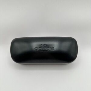 Coach New York Sunglasses Hard Case Black Leather Eyeglasses Luxury‎ Replacement
